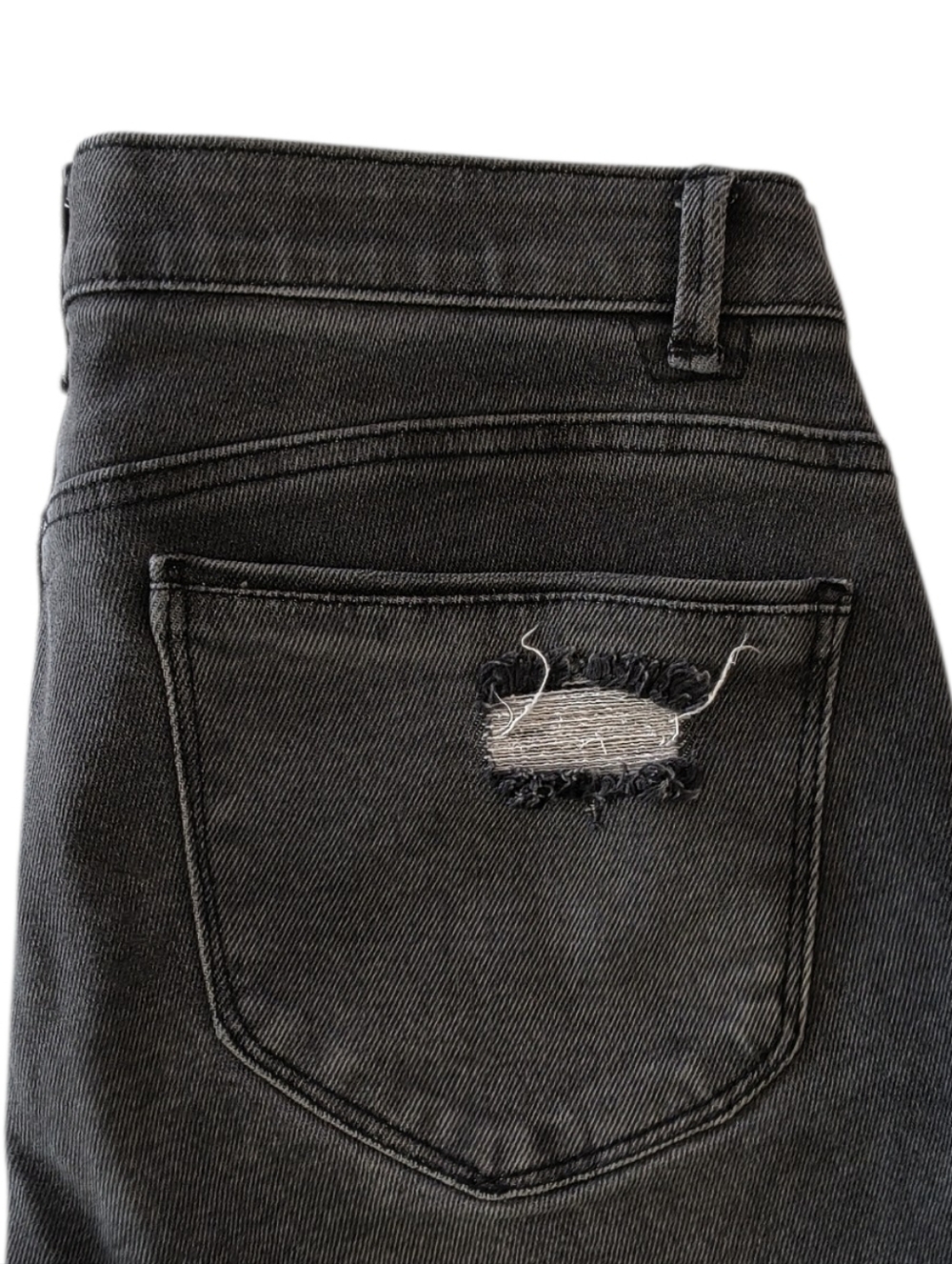 Democracy Faded  Black "Ab" Technology Straight-Leg Button Fly Jeans Size 10 - Picture 2 of 8